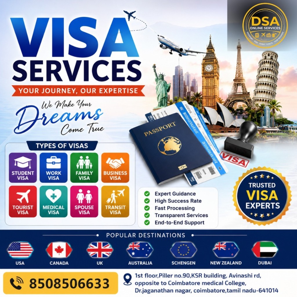 Types of Visas — Student, Work, Tourist & More